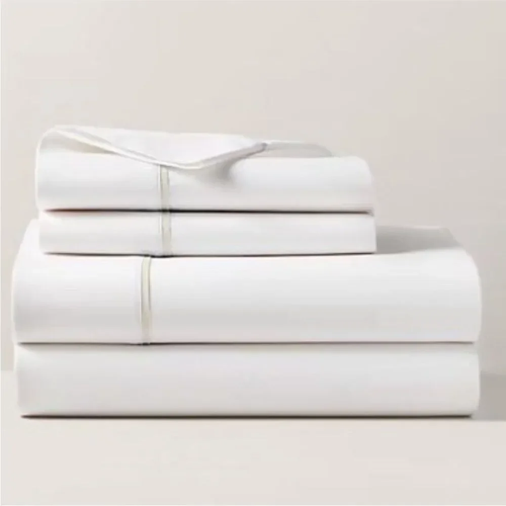 NWT Ralph Lauren Organic Cotton Palmer Twin Flat Sheet Sand Dune